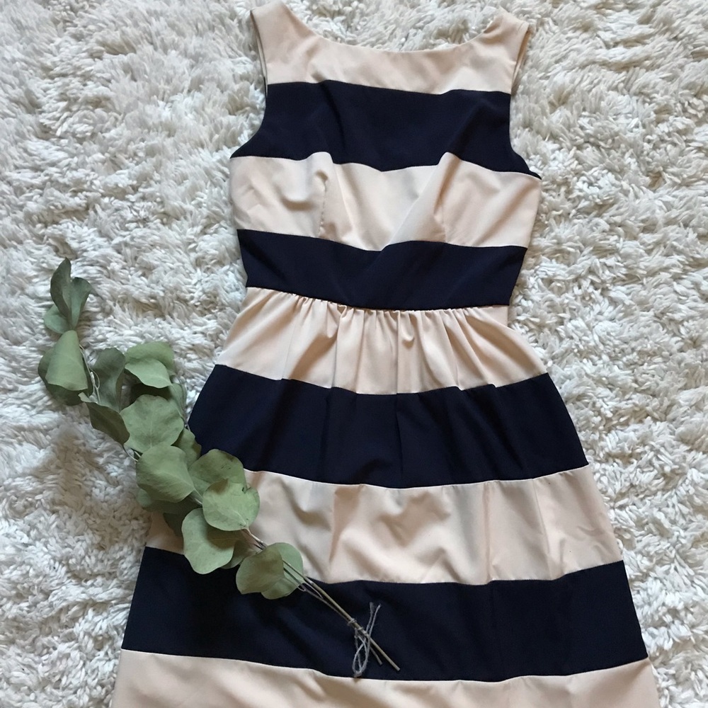 Sweet navy and white dress